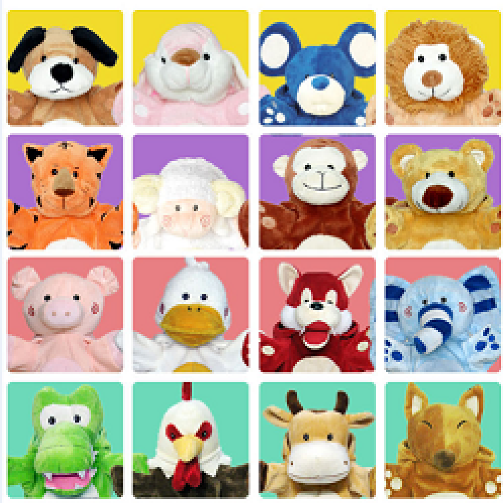 Hand puppet 16 in 1 set