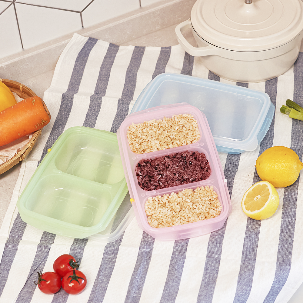 RRe plus Pink, Blue, Green, White 3 different food storage containers made in Korea