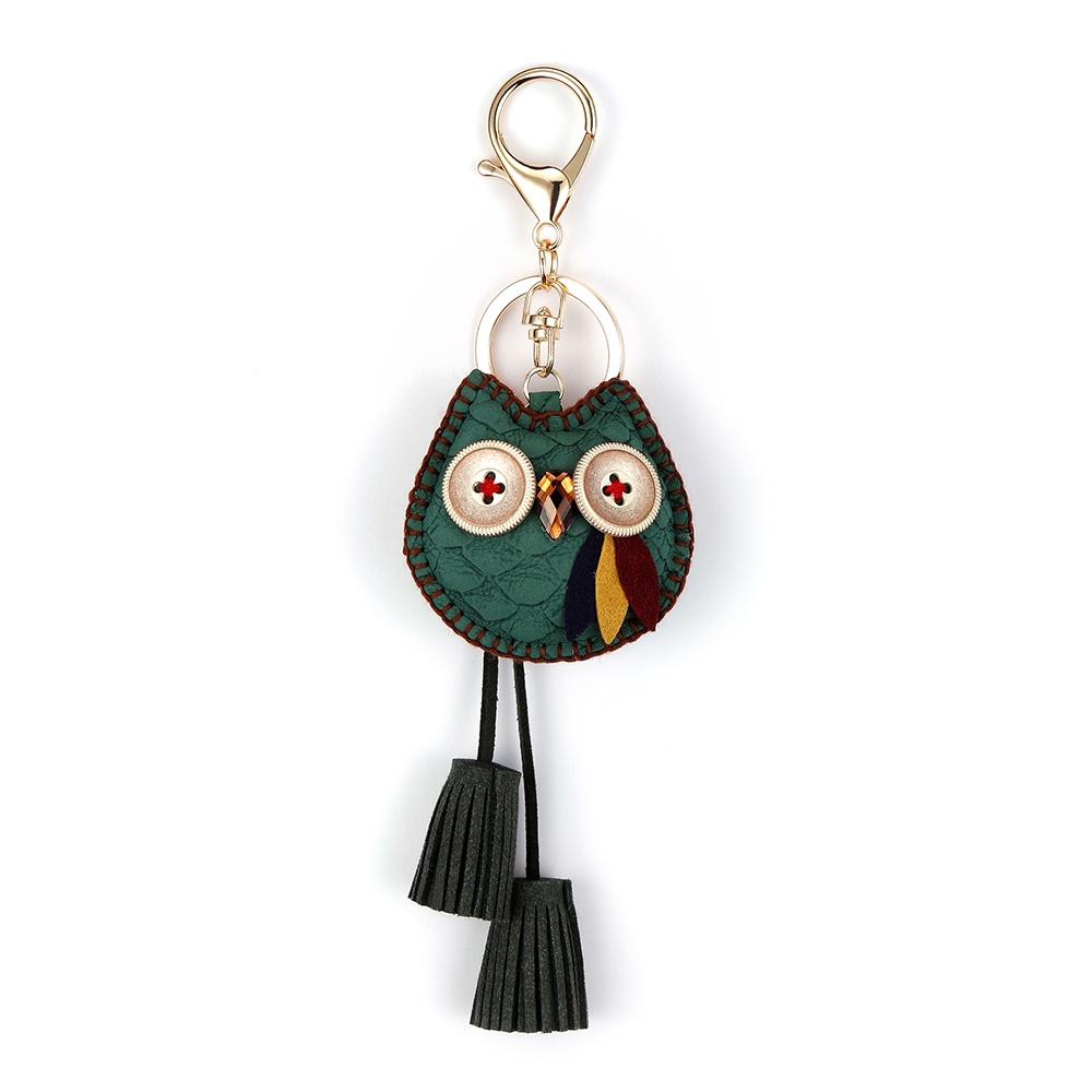 Multi Color Handmade Owl keychain