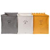 DailyLike Tarpaulin Recycling Bin Bag with Handle, Waterproof Compartment Container (Little Bird)