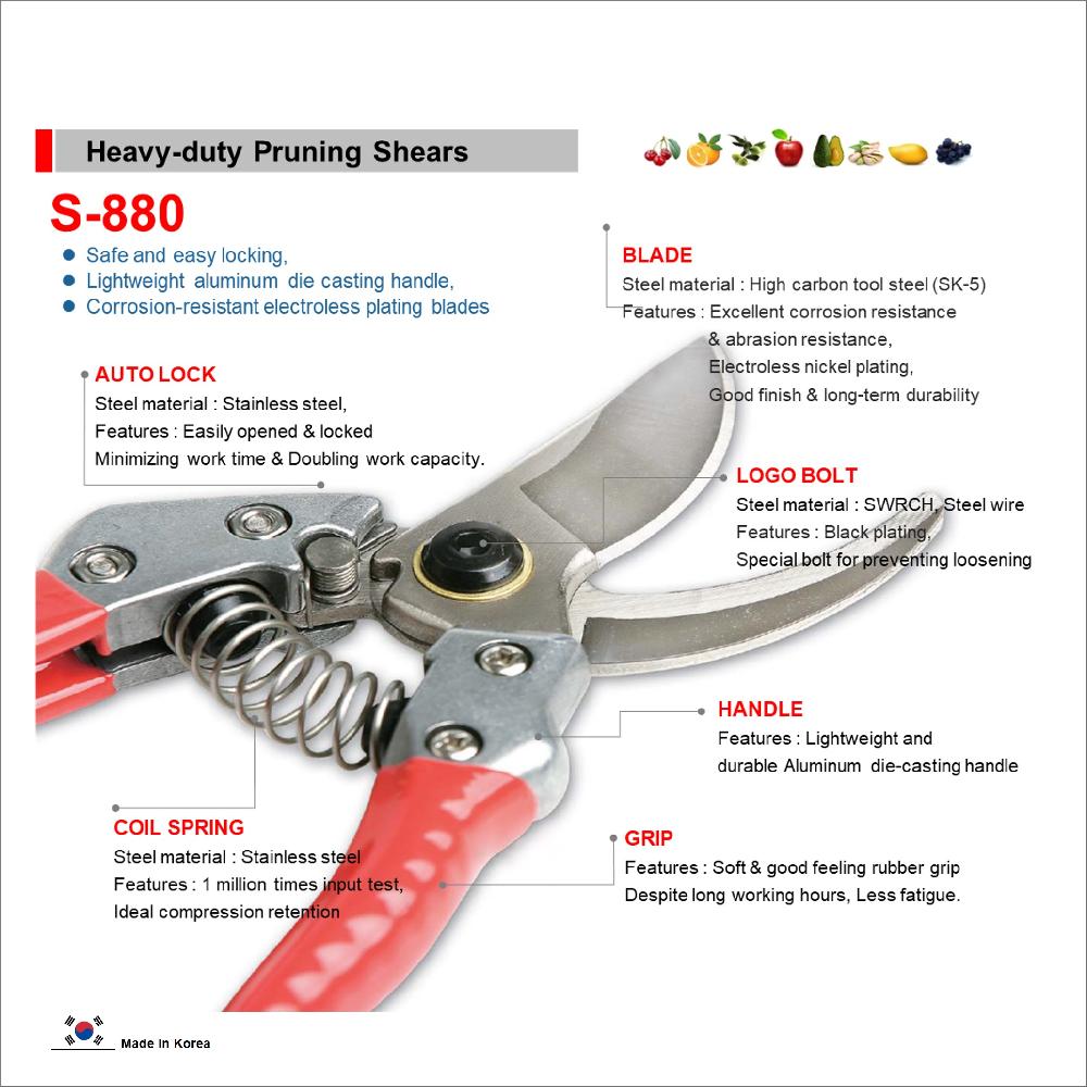 Pruning Shears, Heavy Duty, Bypass