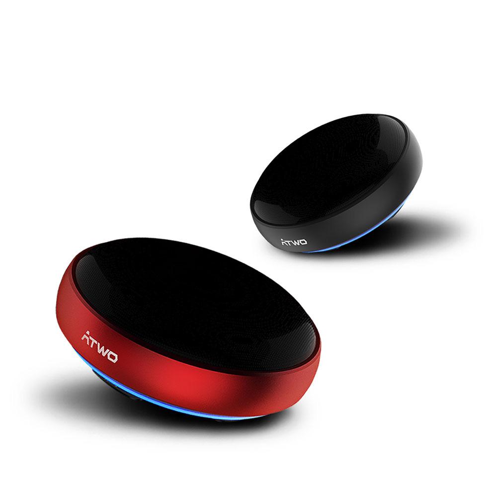 LED Bluetooth Speaker ATWO AT9 - Burgundy Red