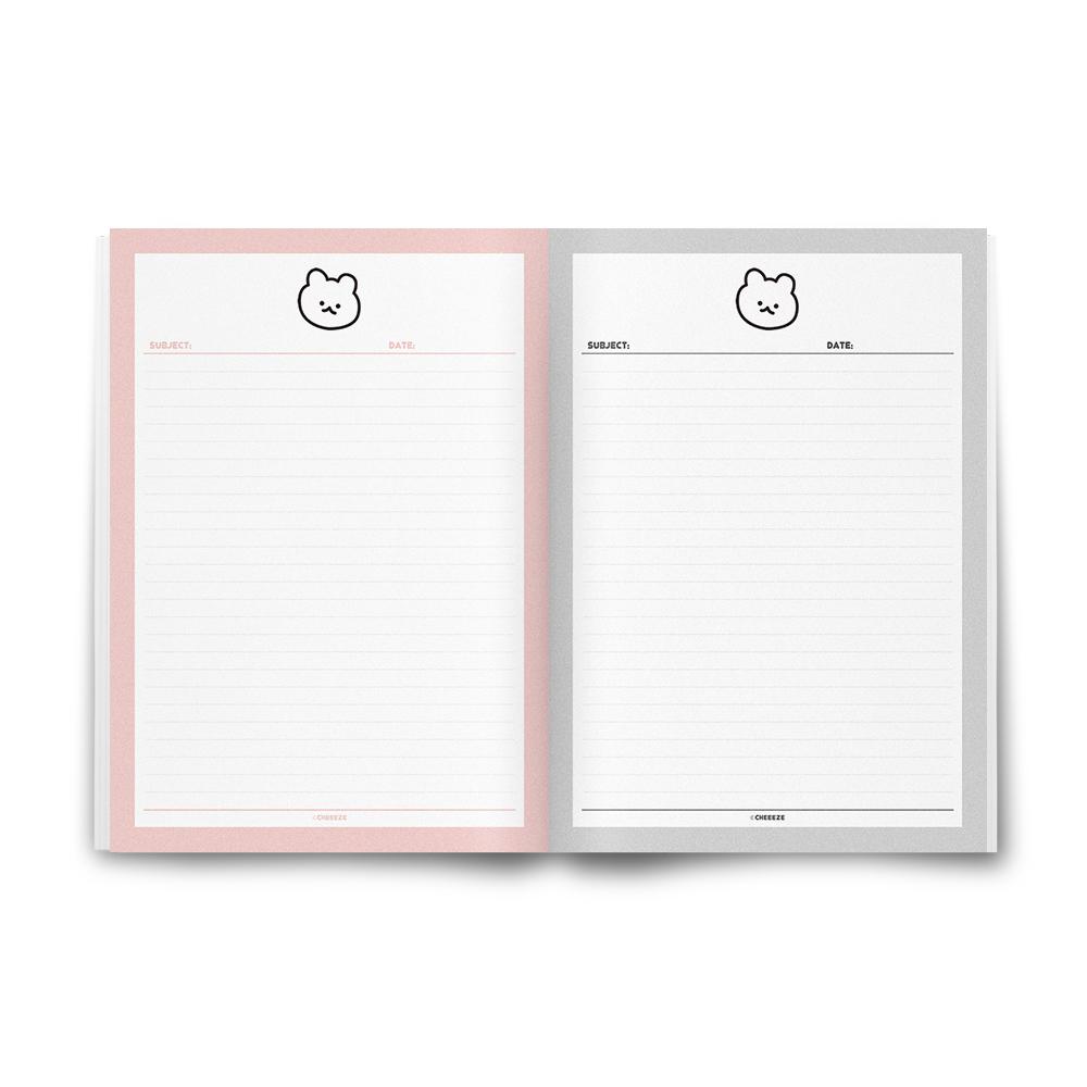 Half line note with a siot bear without bond and detachable per page (Pink)