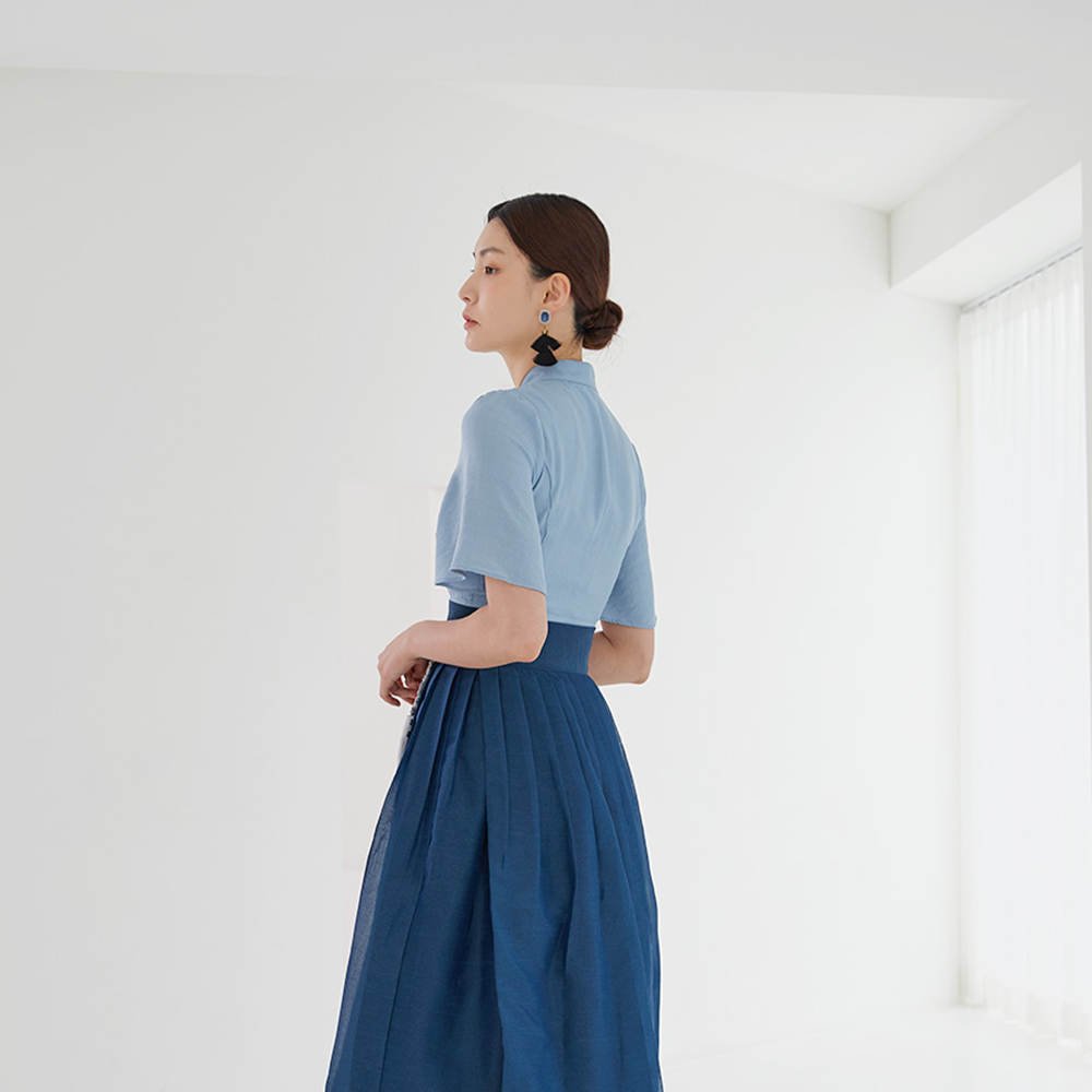 Korean traditional skirt (blue green)