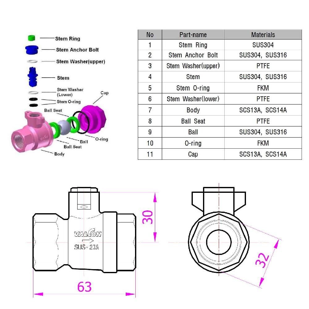 2 Way Ball Valve for Motorized Actuators  -  3/4" Ball Valve