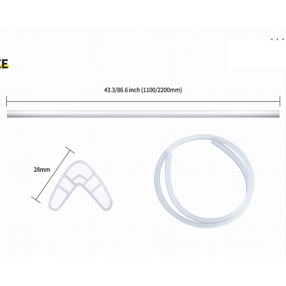 Edge Soft Bumper Strip (43”/1.1M 2Pcs Clear) Transparent  Furniture Corner Soft Bumper Guards