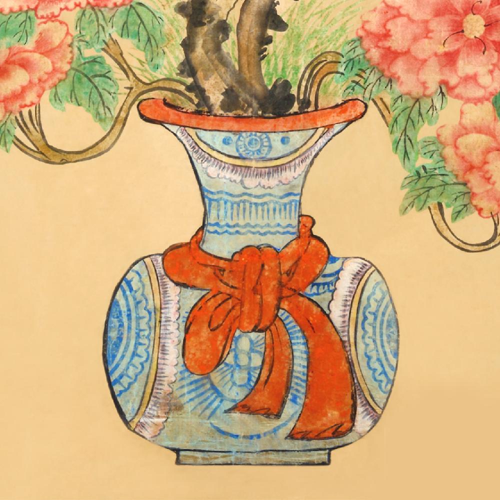 Korean Folk Art Frameless Art Print, minhwa drawing Korean art poster for home  decoration_'Morando'