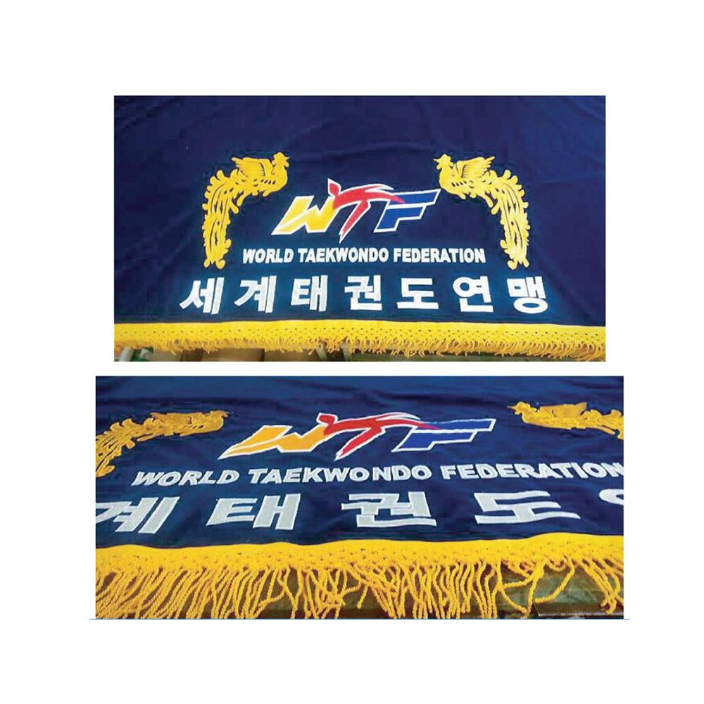 WTF World TaeKwonDo Federation Evaluation Table Cloth Flag TKD Korea Best
