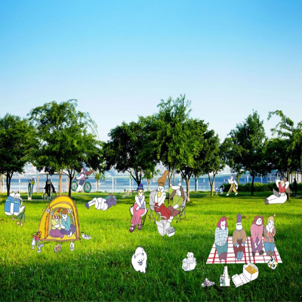 Hangang Park Picnic Story Mat