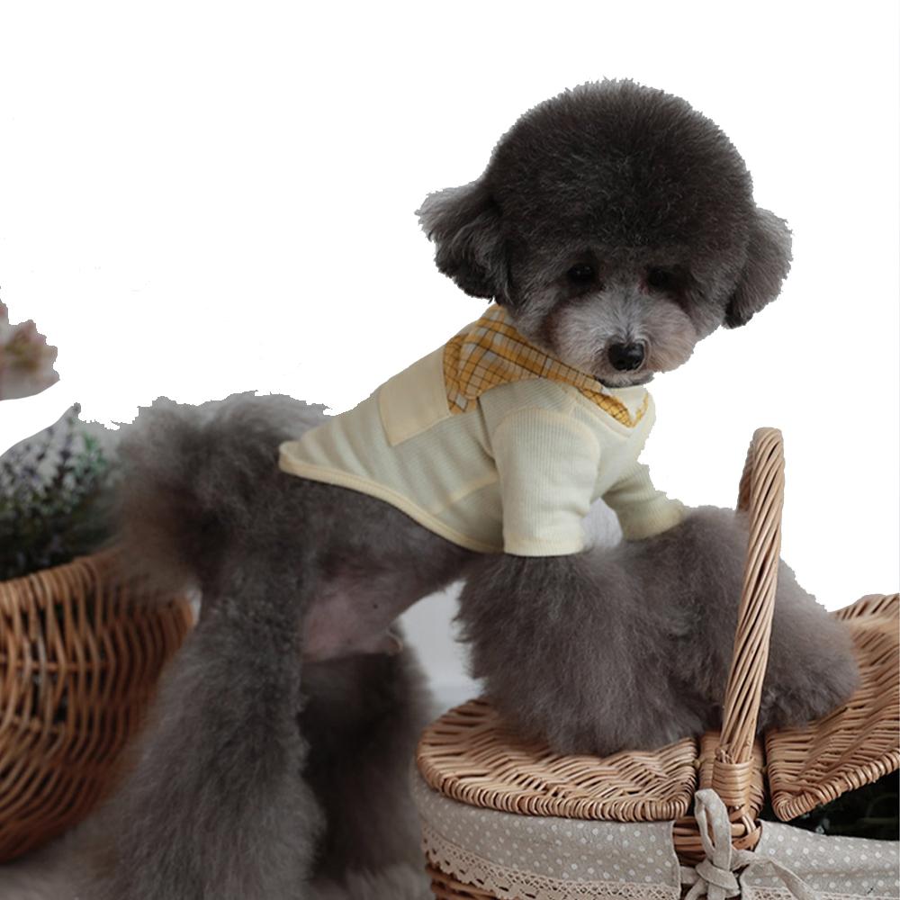 Rora Check Sailor T-shirt (Yellow / M size)