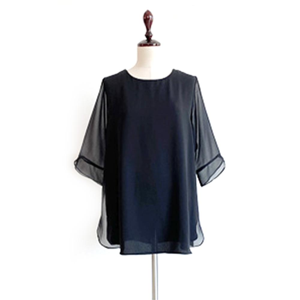 Madam Grace Chiffon Blouse BLACK