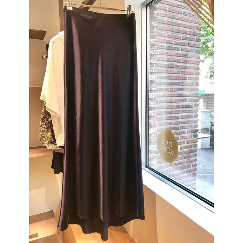 Silk Satin Long Skirt