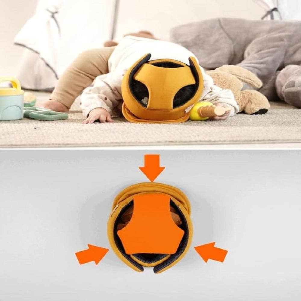 COMMU Baby Helmet for Crawling Walking Baby Head Protector(Carrot Orange) - Toddler, Infant Baby Saf