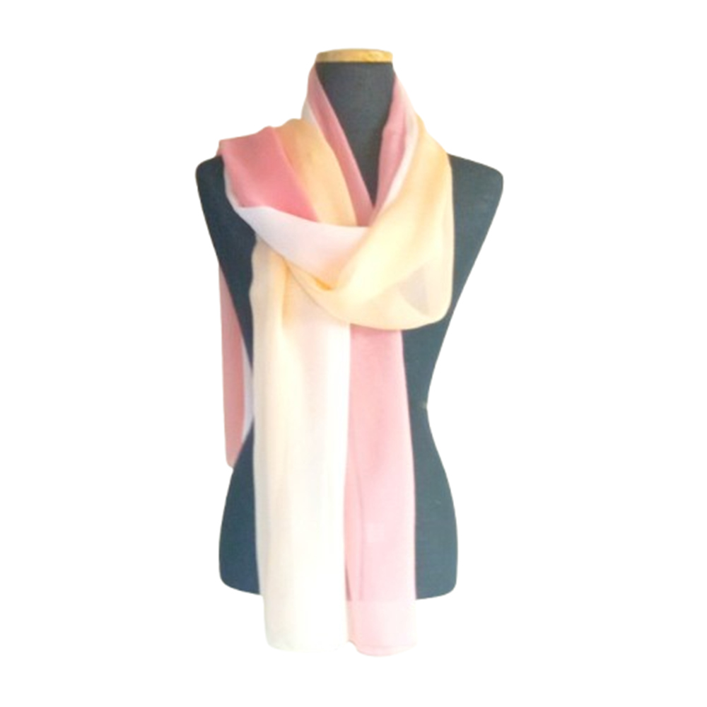 Ombre   Pink  silk   scarf