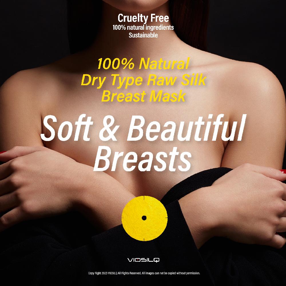 VIOSILQ Natural Non-woven Golden Raw Silk Breast Patch